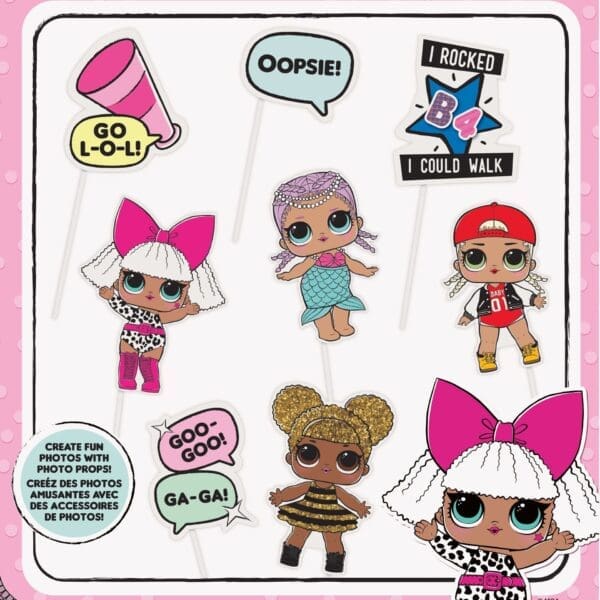 LOL Surprise Photo Booth Props, 8ct