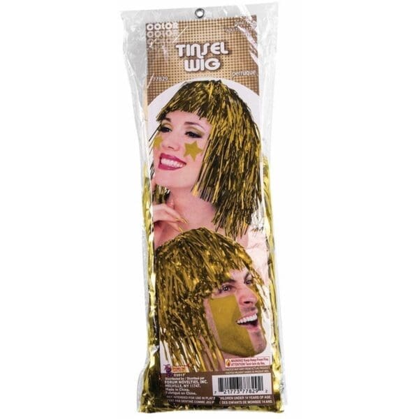 Women's Tinsle Wig - Yellow - Image 2