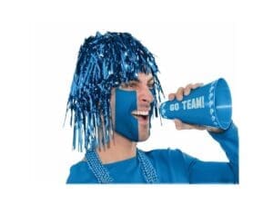Blue Tinsle Wig Halloween Costume Accessory