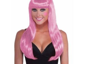 Pink Long Wig Halloween Costume Accessory
