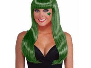 Green Long Wig Halloween Costume Accessory