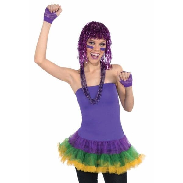 Purple Tinsle Wig Halloween Costume Accessory