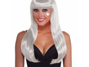 White Long Wig Halloween Costume Accessory
