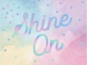 Iridescent 'Shine on' Beverage Napkin (16)