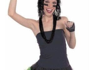 Black Tinsle Wig Halloween Costume Accessory