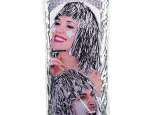 Halloween Costume Accessory Silver Tinsle Wig