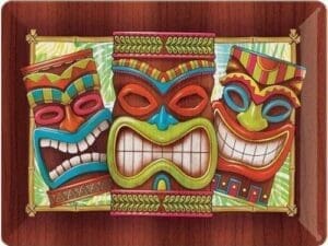 Tiki Time Designed Printed Tray 14"