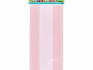 (2 Pack) Plastic Cellophane Bags, 11 X 5 in, Pastel Pink, 30ct