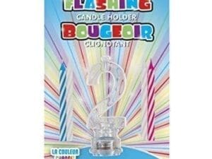 Blinking Number 2 Cake Decoration and Candles, 5pc