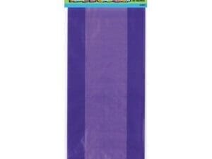 Plastic Cellophane Bags, 11 X 5 in, Purple, 30ct