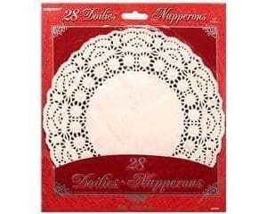 Paper Doilies, 8.5 in, White, 28ct