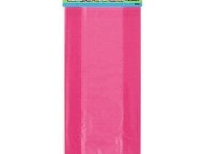 Plastic Cellophane Bags, 11 X 5 in, Hot Pink, 30ct