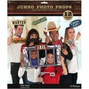 Giant Yeehaw Western Photo Booth Props 12ct