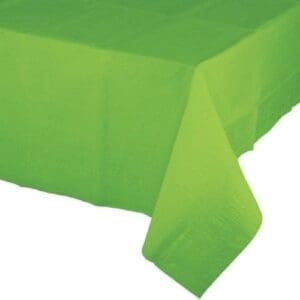 Tissue Tablecover, 54" X 108", Poly Backing, Fresh Lime, 1 Ct