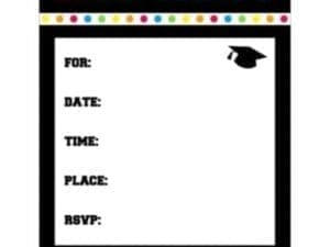 Colorful Postcard Graduation Invitations 8ct