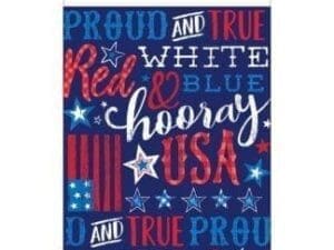 Proud & True Patriotic Plastic Tablecover