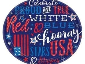 Proud & True Patriotic Paper Oval Plates