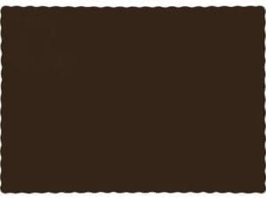 Creative Converting Touch of Color Placemats, 9.5" X 13.375", Chocolate Brown, 50 Ct