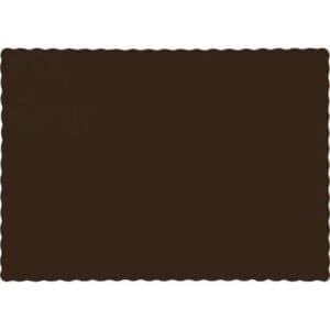 Creative Converting Touch of Color Placemats, 9.5" X 13.375", Chocolate Brown, 50 Ct