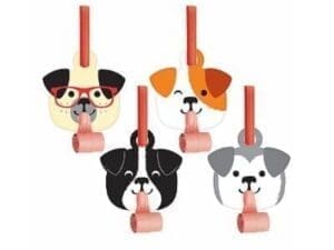 8ct Dog Print Party Bowlers