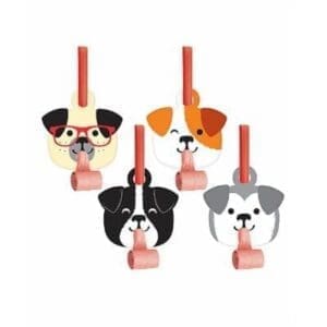 8ct Dog Print Party Bowlers