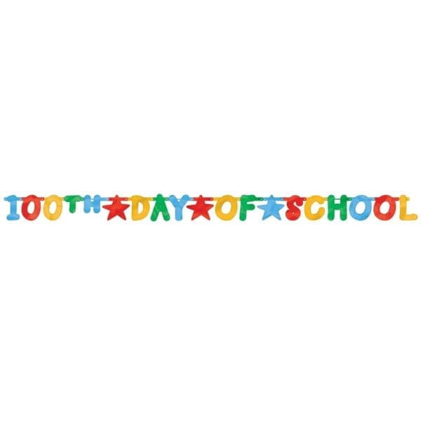 100th Day of School Foil Letter Banner