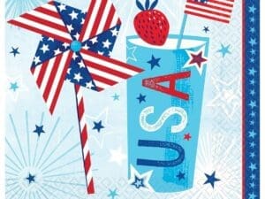 Celebrate USA Patriotic Paper Luncheon Napkins