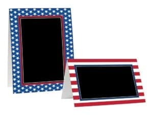 Patriotic Paper Chalkboard Tent Cards Assortment