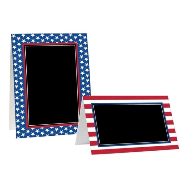 Patriotic Paper Chalkboard Tent Cards Assortment