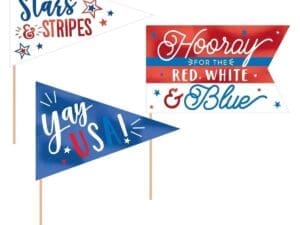 9 X 8 in. Patriotic Metallic Paper Pennant Banners