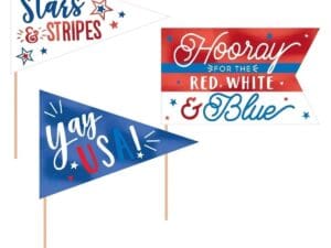 9 X 8 in. Patriotic Metallic Paper Pennant Banners