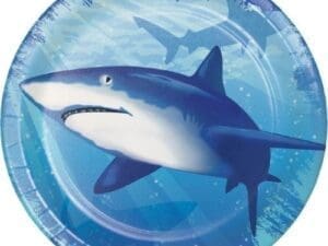 Shark Splash Lunch Plate, 7", 8 Ct