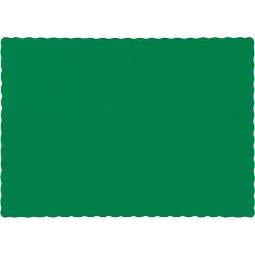 Placemats, 9.5" X 13.375", Emerald Green, 50 Ct