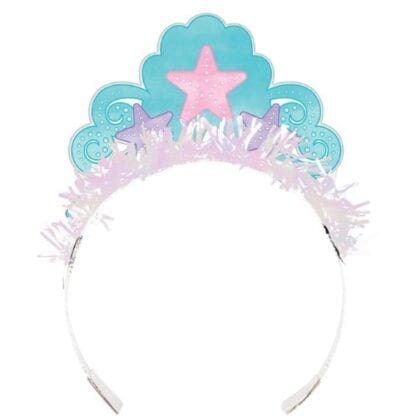 Iridescent Mermaid Party Tiaras, 8 Ct