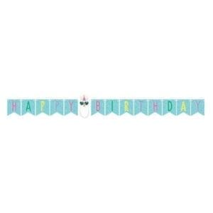 Llama Party Happy Birthday Banner - 1 per Pack - Party Supplies