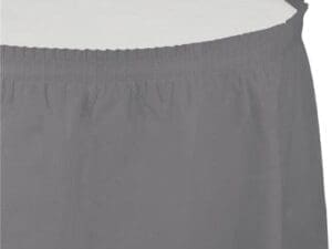 Gray Plastic Table Skirt
