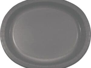 Glamour Gray Oval Platter 10" X 12"