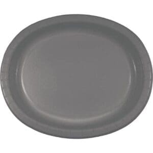 Glamour Gray Oval Platter 10" X 12"
