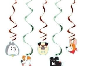 5ct Dog Print Dizzy Party Danglers