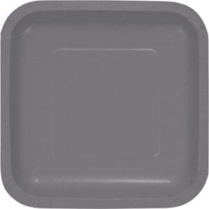 Glamour Gray Luncheon Plates Sq.