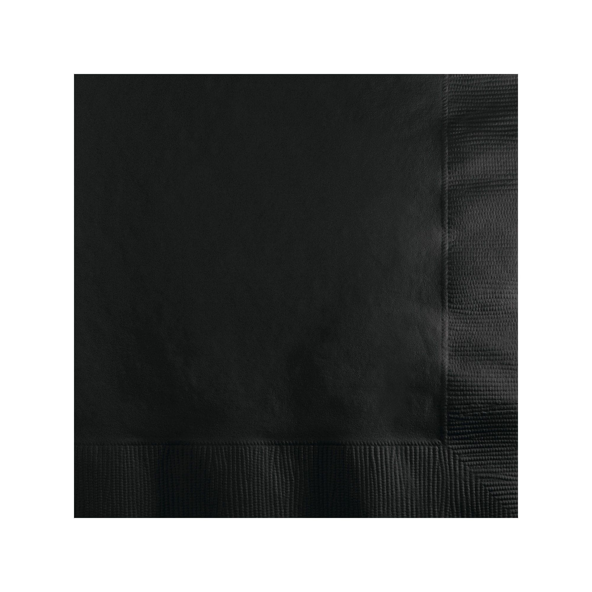 Black Beverage Napkins, 200-Pack