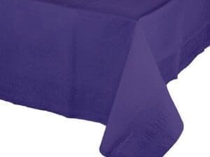 Tissue Tablecover, 54" X 108", Poly Backing, Purple, 1 Ct