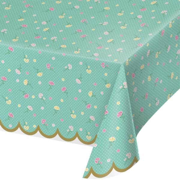 floral tea partyPlastic Tablecover