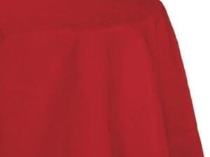 Classic Red Paper Octy Round Tablecloth, 82in