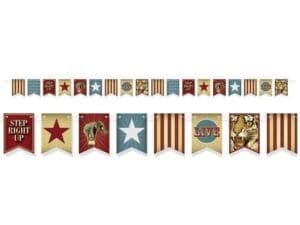 Vintage Circus Party Decorative Streamer 6" X 12' (1/Pkg)