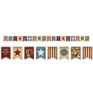 Vintage Circus Party Decorative Streamer 6" X 12' (1/Pkg)