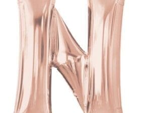 32" Letter N Rose Gold Balloon