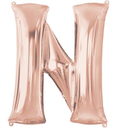 32" Letter N Rose Gold Balloon