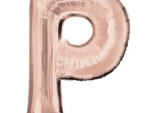 37 in. Letter P Rose Gold Balloon