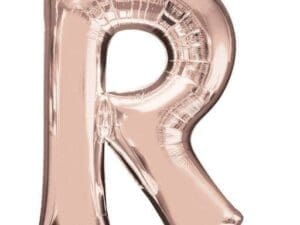 89770 37 in. Letter R Rose Gold Balloon